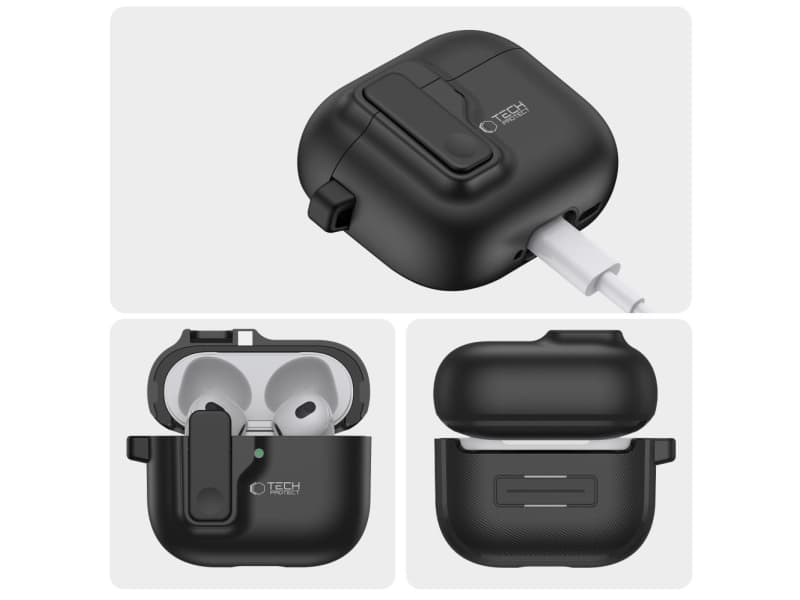 Tech-Protect SLIM HOOK till Apple AirPods 4 svart