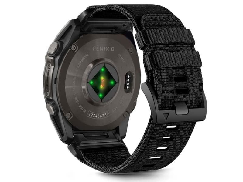 Tech-Protect Pasek Tech-Protect Nylon Classic Garmin Fenix 5x / 5x Plus / 6x / 6x Pro / 7x / 8 51mm musta