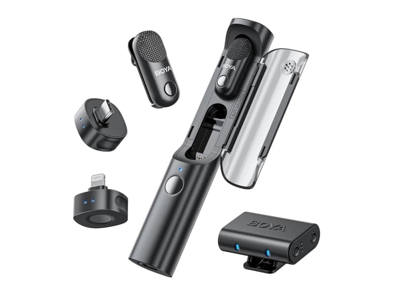 Boya trådlös headsetmikrofon Magic-02 USB-C/Lightning/3,5 mm