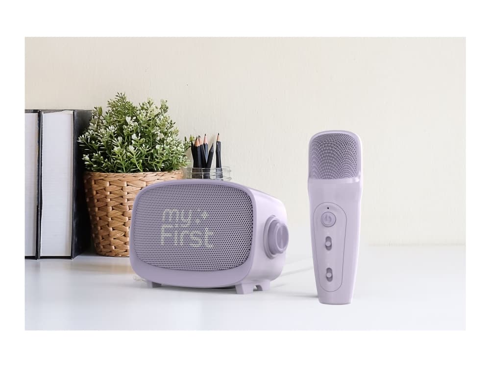 myFirst Voice 2 - lasten karaoke - mikrofoni ja langaton kaiutin äänenmuokkaustehosteilla (violetti)